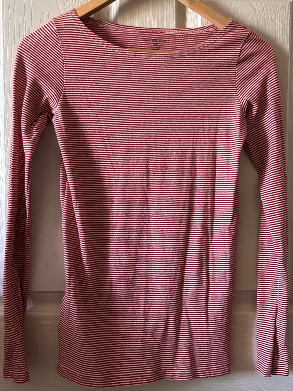 Brandy Melville Pinstriped Long Sleeve Boatneck Fall Top Indie Sleaze Y2K Party